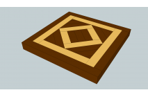 "Square in a square" end grain cutting board