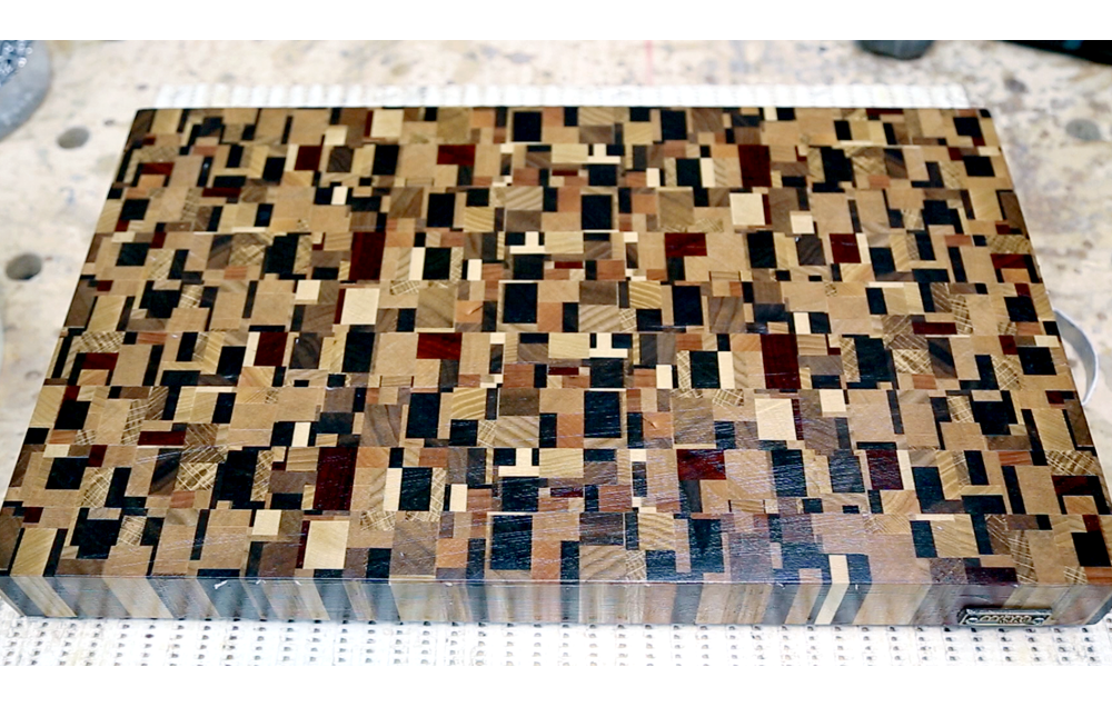 Chaotic pattern end grain cutting board #2